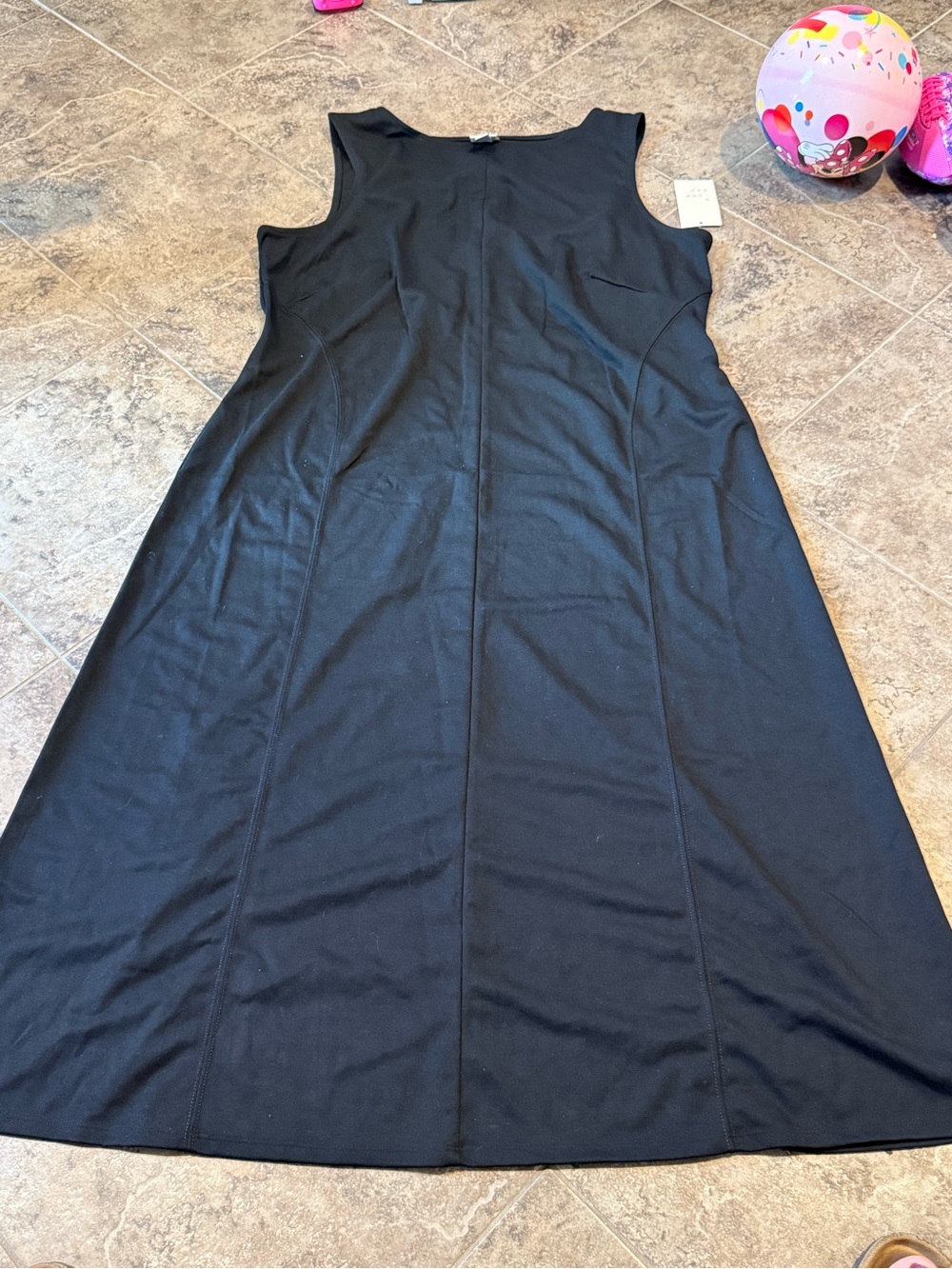 🧅Classic Black Sleeveless A-Line Dress